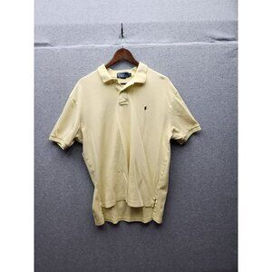 Polo By Ralph Lauren Mens Yellow Short Sleeve Polo Shirt L 100% Cotton